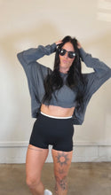 Load image into Gallery viewer, Waffle Pullover in washed black