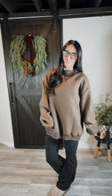 Load image into Gallery viewer, Sunday reversible oversized mock neck crew in brown