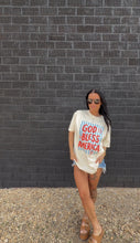 Load image into Gallery viewer, GOD BLESS AMERICA. IVORY TEE. PREORDER.