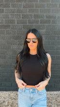 Load image into Gallery viewer, Flex seamless micro rib tank in black