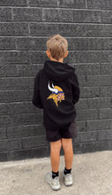 Load image into Gallery viewer, MN VIKINGS. YOUTH HOODIE - BLACK - PREORDER