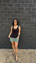 Load image into Gallery viewer, Smooth scoop neck tank in black