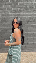 Load image into Gallery viewer, Motion Breeze Romper Dress in Pine + White