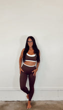Load image into Gallery viewer, Double Layered Sport Bra Top in Chocolate