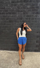 Load image into Gallery viewer, Henley ribbed tank in white