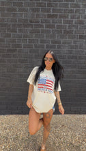 Load image into Gallery viewer, SHE LOVES JESUS AND AMERICA TOO. IVORY TEE. PREORDER.