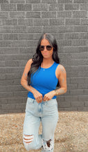 Load image into Gallery viewer, Core Micro Ribbed Tank in Indigo