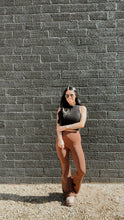 Load image into Gallery viewer, Sculpt flare yogas in chestnut