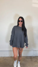 Load image into Gallery viewer, Waffle Pullover in washed black