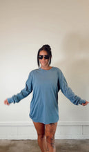 Load image into Gallery viewer, VINTAGE LONG SLEEVE TEE- SLATE BLUE- PREORDER
