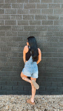 Load image into Gallery viewer, Ivy denim short overalls