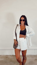 Load image into Gallery viewer, Vanilla Cone Stripe Button Up Top