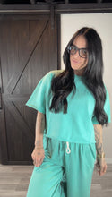 Load image into Gallery viewer, Sunshine terry short sleeve in turquoise