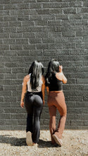 Load image into Gallery viewer, Sculpt flare yogas in chestnut