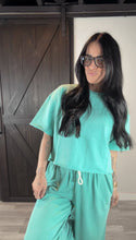 Load image into Gallery viewer, Sunshine terry short sleeve in turquoise
