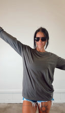 Load image into Gallery viewer, VINTAGE LONG SLEEVE TEE- PIGMENT BLACK- PREORDER