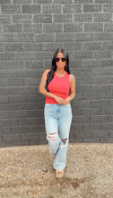 Load image into Gallery viewer, Core Micro Ribbed Tank in Pink