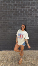 Load image into Gallery viewer, SHE LOVES JESUS AND AMERICA TOO. IVORY TEE. PREORDER.