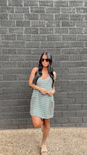 Load image into Gallery viewer, Motion Breeze Romper Dress in Pine + White