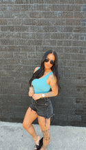 Load image into Gallery viewer, Luz Ribbed Tank in Blue Oasis