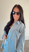Load image into Gallery viewer, Cloud denim button down shacket
