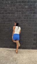 Load image into Gallery viewer, Henley ribbed tank in white