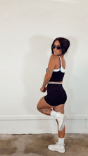 Load image into Gallery viewer, Contrast Binding Biker Shorts in Black