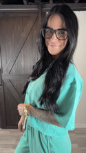 Load image into Gallery viewer, Sunshine terry short sleeve in turquoise