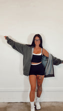 Load image into Gallery viewer, Hideout Zip Hoodie in Pigment Black- PREORDER