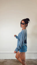 Load image into Gallery viewer, VINTAGE LONG SLEEVE TEE- SLATE BLUE- PREORDER
