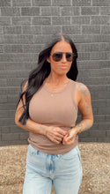 Load image into Gallery viewer, Core Micro Ribbed Tank in Taupe