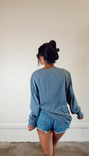 Load image into Gallery viewer, VINTAGE LONG SLEEVE TEE- SLATE BLUE- PREORDER