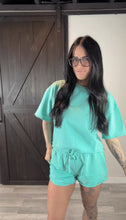 Load image into Gallery viewer, Sunshine terry short sleeve in turquoise