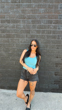 Load image into Gallery viewer, Luz Ribbed Tank in Blue Oasis