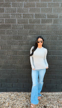 Load image into Gallery viewer, Essential micro ribbed long sleeve in Heather Grey