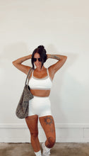 Load image into Gallery viewer, Double Layered Sport Bra Top in Cream Combo