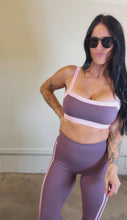 Load image into Gallery viewer, Butter Block Sports Bra in Mauve Combo