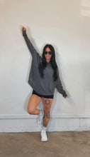 Load image into Gallery viewer, Waffle Pullover in washed black