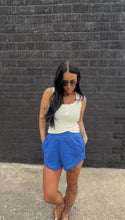 Load image into Gallery viewer, Henley ribbed tank in white