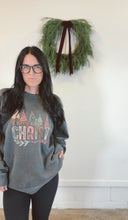 Load image into Gallery viewer, 90s Christmas Merry Christmas - pigment black Crewneck. Preorder
