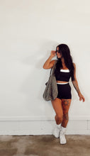 Load image into Gallery viewer, Contrast Binding Biker Shorts in Black
