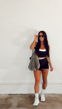 Load image into Gallery viewer, Contrast Binding Biker Shorts in Black
