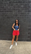 Load image into Gallery viewer, Henley ribbed tank in Navy
