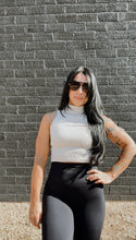 Load image into Gallery viewer, Kat knit ribbed mock neck top in chalk

