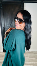 Load image into Gallery viewer, * French terry cloth dolman lounge top in evergreen
