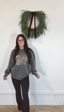 Load image into Gallery viewer, 90s Christmas Merry Christmas - pigment black Crewneck. Preorder
