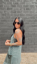 Load image into Gallery viewer, Motion Breeze Romper Dress in Pine + White

