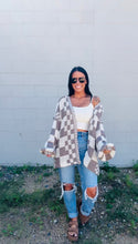 Load image into Gallery viewer, * Theo mocha brown combo chunky cardigan
