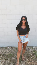 Load image into Gallery viewer, * Bare ribbed crop tank in Black
