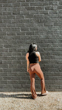 Load image into Gallery viewer, Sculpt flare yogas in chestnut
